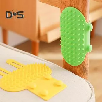 2/4 шт., силиконовая щетка для самостоятельного вычесывания кошек, регулируемая ножка стола, угловая щетка для чесания морды кошки, массажная расческа для домашних кошек розовый