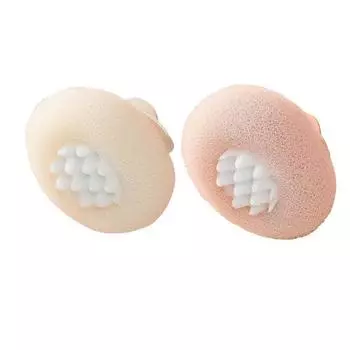 2/4 шт. супер мягкий шарик для ванны с присоской в виде подсолнуха, 2-в-1 шарик для ванны с подсолнухом, отшелушивающая губка для ванны, щетка для чистки, пуф-шар для душа из сетчатой губки 2Pcs фиолетовый/бежевый