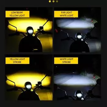 2/4 шт. светодиодная фара для мотоцикла, белый, желтый, дальний свет, двухцветная лампа в форме совы для мотоцикла, квадроцикла, электромобиля