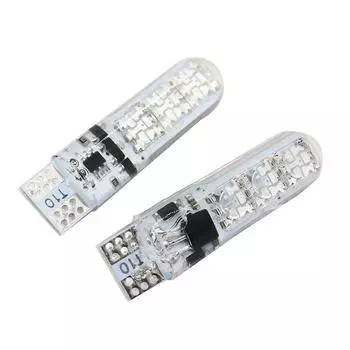 2/4 шт T10 силиконовый 5050-6Smd пульт дистанционного управления свет для чтения RGB цветной номерной знак мини-лампа для автомобиля/мотоцикла