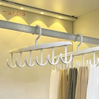 2/4 шт. вешалки с 12 поворотными крючками, отличная несущая способность, вращающаяся шляпа, пояс, шарф, носки, галстук, подвесной держатель для нижнего белья, экономия места, органайзер для шкафа 2pcs белый