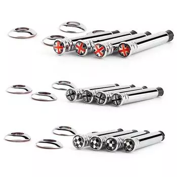 2/4 шт. x Юнион Джек Флаг Соединенного Королевства Cherker Металлический автомобильный дверной замок Ручки дверного замка для MINI Cooper S One Clubman Countryman Pack of 2 красный