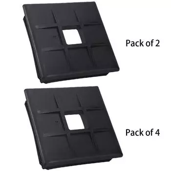 2/4 шт. заглушка бампера для автофургона, 4 дюйма, заглушка бампера для автофургона, черная квадратная заглушка бампера 2