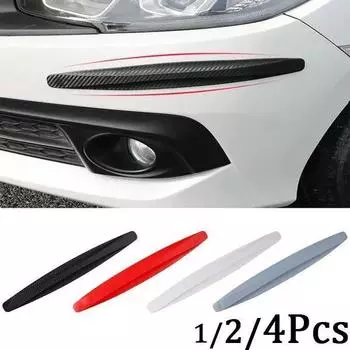 2/4 шт., защитная полоса для автомобильного бампера, нашивка для предотвращения столкновений, защита углов, защитные полосы, защита от царапин, автоаксессуары 2pcs белый