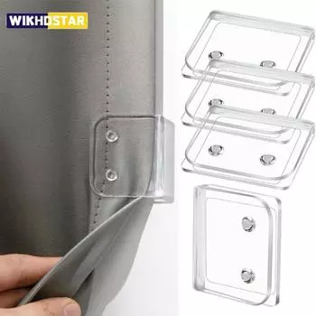 2/4 шт. зажимы для душевой занавески ветрозащитный самоклеящийся зажим для душевой занавески кольца для туалетной занавески держатель зажима аксессуары для ванной комнаты 2pcs