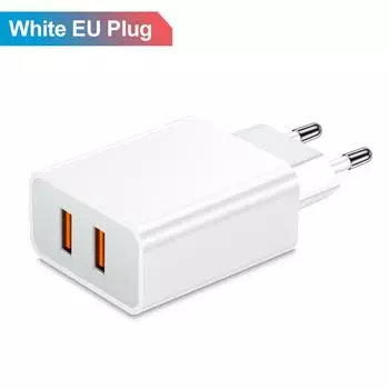2.4A Dual USB Fast Charger Quick Charge 3.0 EU/US/UK Plug Mobile Phone Power Adapter Travel Chargers For Samsung Xiaomi EU Plug