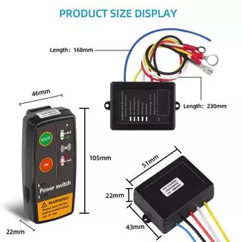 2.4G 164FT двойная трубка цифровая беспроводная лебедка пульт дистанционного управления комплект для восстановления с ручным передатчиком для 12 В 24 В автомобилей джипов внедорожников CHINA