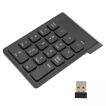 2.4G беспроводная цифровая клавиатура Chocolate Keys Plug and Play 18 клавишная цифровая клавиатура для банковского бухгалтера
