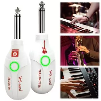 2.4G беспроводная гитарная система 48K/16bit в реальном времени передатчик приемник для гитары бас электроинструменты