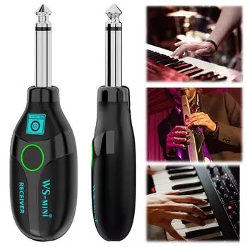 2.4G беспроводная гитарная система 4 канала гитарный передатчик приемник комплект 48K/16bit передача в реальном времени для электрогитары бас