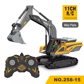 2.4G беспроводной пульт дистанционного управления экскаватор - 11-канальный электрический сплав конструктор игрушка для детей 1:24