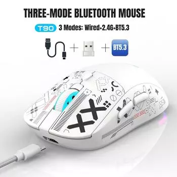 2.4G Bluetooth RGB Gaming Mouse with Three Modes and 650mAh Battery