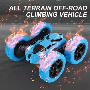 2.4G двухсторонний самосвал трюковой автомобиль 360° маятник пульт дистанционного управления свет скалолазный автомобиль дрифт игрушечный автомобиль синий