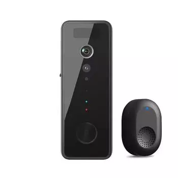 2,4G и 5 ГГц двойной WIFI электронный дверной звонок видеодомофон умный кошачий глаз мониторинг мобильного телефона IP65 водонепроницаемое видеонаблюдение W7 W7 чёрный