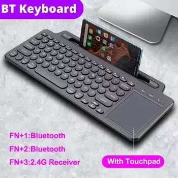 2.4G Мини-клавиатура Bluetooth беспроводная клавиатура с слотом для телефона Универсальная игровая клавиатура для планшета iPad PC Аксессуары для Windows Android IOS Not Touchpad