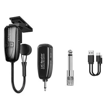 2,4G Полезный микрофон для саксофона Plug and Play отлично подходит для труб, тромбонов Hot