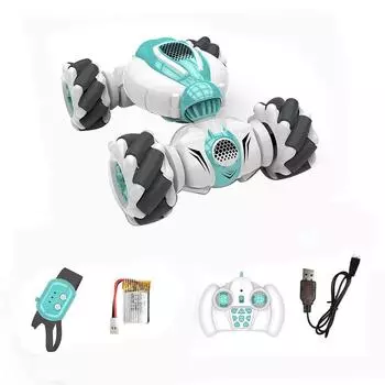 2.4G пульт дистанционного управления трюковая машина жест индукция дрифт твист деформированные внедорожные игрушечные машинки для травы зелёный