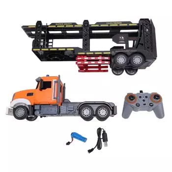 2.4G RC транспортная игрушка 9-канальный прицеп с дистанционным управлением полуприцеп грузовик с музыкальными огнями