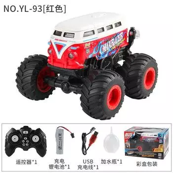 2.4G Remote Control Spray Stunt Car Light Music Bus Watch Induction Remote Control Car Boy Toy Factory support label