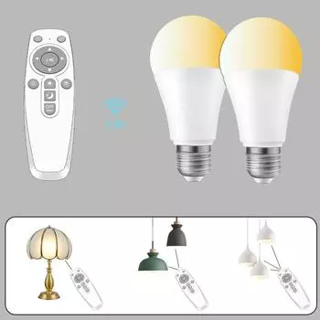 2.4G RF пульт дистанционного управления лампочка E27 12W 85-265V CW WW диммируемая светодиодная лампа 2700-6500K цветовая температура Adjusta Lamp