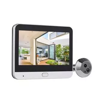 2.4G WiFi видеодомофон камера-глазок 4.3-дюймовый дисплей Tuya APP 1080P 120 градусов Видимый видеонаблюдение домофон дверной звонок чёрный