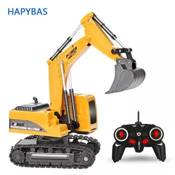 2.4Ghz 6 Channel 1:24 RC экскаватор игрушка RC Engineering Car Alloy and plastic Excavator RTR