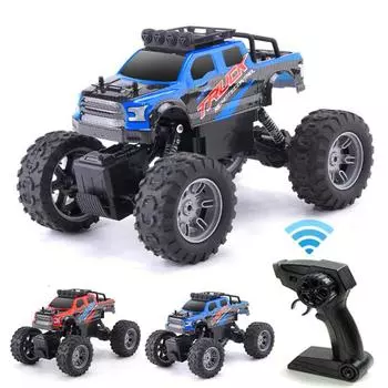 2.4GHz радиоуправляемый пикап со светодиодной подсветкой 4 колеса привод перезаряжаемый электрический RC трюк синий