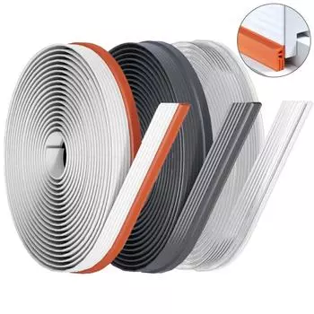 2/4M Ветрозащитная Раздвижная Оконная Уплотнительная Лента Шумоизоляция Заполнение Зазоров Устранение Сквозняков Бытовая Transparent-2M