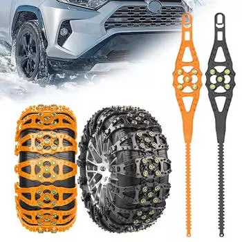 2/4pcs Car Tire Anti-skid Chain Suv Off-road Snow Mud Wheel Snow Thickened Wheel Chain Widened Tires Tyre Universal Non-sli N1l8