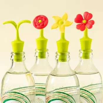 2/4Pcs Silicone Wine Bottle Stopper Beer Cap Stopper Cork Sparkling Leak Proof Champagne Bottle Sealer Stoppers Bar Accessories