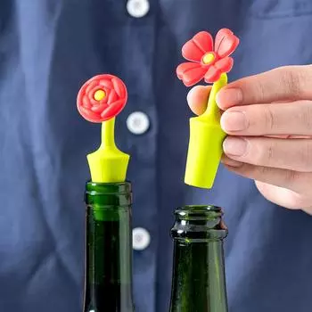 2/4Pcs Silicone Wine Bottle Stopper Sealer Cap Wine Beer Champagne Bottle Sealed Cork Plug Wine Stoppers Bar Cork Bar