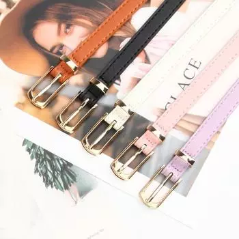 2.4X104Cm женские ремни из искусственной кожи с простой металлической пряжкой ремень для девочек платье джинсовые брюки пояс ремни для леди роскошный дизайнерский бренд коричневый