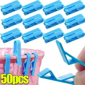 2/50 шт. фиксированные зажимы для мусорного контейнера многоразовые мусорные мешки противоскользящие держатели зажимы зажим для хранения закусочных мешков бытовая герметизация организация 1PC синий