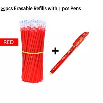 2 + 50 шт./компл. 0,5 мм гелевая ручка с синими и черными чернилами, стираемая сменная ручка, стираемая ручка, моющаяся ручка, школьные принадлежности, канцелярские принадлежности, гелевая чернильная ручка Blue 50pcs