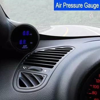 2 52 мм двойной цифровой дисплей синий/красный светодиодный датчик давления воздуха турбонаддува PSI Air Ride Air Press с датчиком для двигателя автомобиля внедорожника