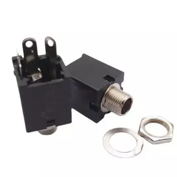 2/5/10 шт. 3-контактный 6,35 мм 6,5 мм моно гнездо для наушников разъем микрофона 1/4 дюйма панельный монтаж гайка аудио разъем 6,35 мм 2pcs