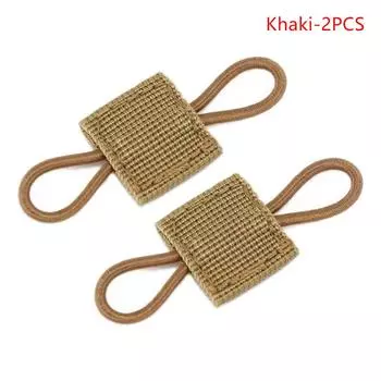 2/5/10 шт. эластичная нейлоновая лента Molle с пряжкой для ремня безопасности для походов, охоты, рюкзака, жилета, антенны PTT, фиксатора для крепления труб 2PCS хаки
