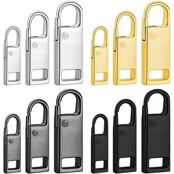 2/5/10 шт. Металлическая застежка-молния, сменный съемный бегунок, комплект для ремонта застежки-молнии для одежды, куртки, рукоделия, шитья, головки молнии small&2pcs