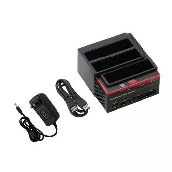 2,5/3,5-дюймовый USB3.0 с 2 портами SATA Док-станция для внешнего жесткого диска UK Plug