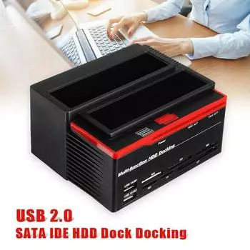 2,5 /3,5 USB 2.0 до 2 SATA 1 IDE HDD Жесткий диск Док-станция Кардридер USB2.0 M2 TF SD S US Plug
