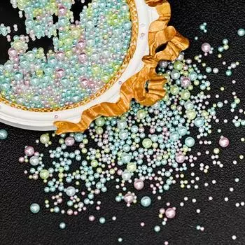 2,5-5 мм разноцветные жемчужные бусины, круглые подвески для ногтей, жемчужные 3D бусины, шарики, ювелирные изделия, стразы, украшения для ногтей, маникюр «сделай сам», 10 г