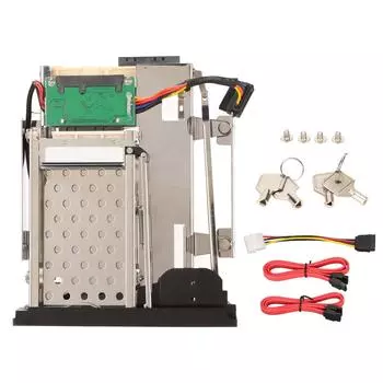 2,5-дюймовый 3,5-дюймовый внутренний корпус для жесткого диска с двумя отсеками, 6 Гбит/с, с возможностью горячей замены, хорошее рассеивание тепла, без лотка