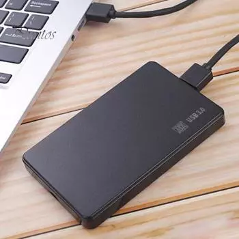 2,5-дюймовый лоток для жесткого диска USB3.0/2.0 для мобильных ПК ABS SATA HDD SSD чехол для жесткого диска для ноутбука USB2.0 чёрный