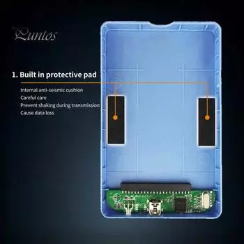 2,5-дюймовый жесткий диск, универсальный USB 3.0 SATA, множественная защита, внешний корпус SSD/HDD для компьютера чёрный