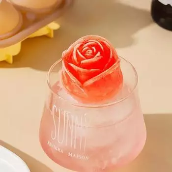 2.5 Inch Pink Ice Molds, Large Ice Bowl, 4 Giant Sweet Ice Flowers and Silicone Rubber Enjoy The Large Ice Ball Machine. розовый