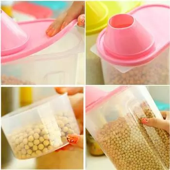 2,5 л большой емкости кухонный воздухонепроницаемый ящик для хранения сухих пищевых продуктов и круп, герметичная банка синий