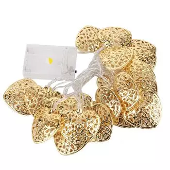 2,5 м 20-светодиодная гирлянда в форме сердца для рождественских праздников и вечеринок, украшение для ламп(золотой)
