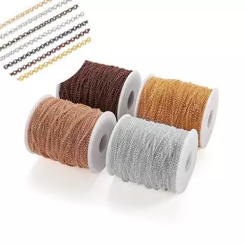 2/5 м 2 2,5 5,8 мм позолоченное ожерелье в стиле панк O длинная цепочка с открытыми звеньями для DIY изготовления ювелирных изделий фурнитура принадлежности ручной работы 3.2mm 2m