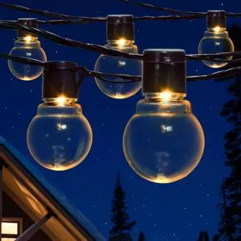 2,5 м, 5 м, 10/20 светодиодов, гирлянды, уличные рождественские светильники, глобусы, воздушные шары, гирлянды, Свадебная вечеринка, сад, уличная гирлянда, декоративная лампа, вилка европейского стандарта 2.5M 10 Bulbs-EU Plug белый