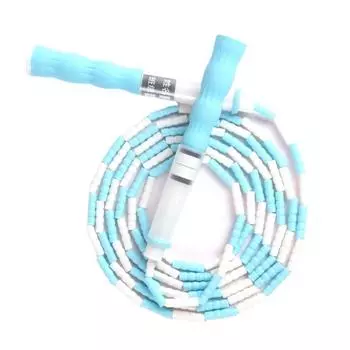 2,5 м без узлов мягкая скакалка с бусинами профессиональная прочная скакалка для похудения регулируемая длина сегментированная фитнес-скакалка розовый